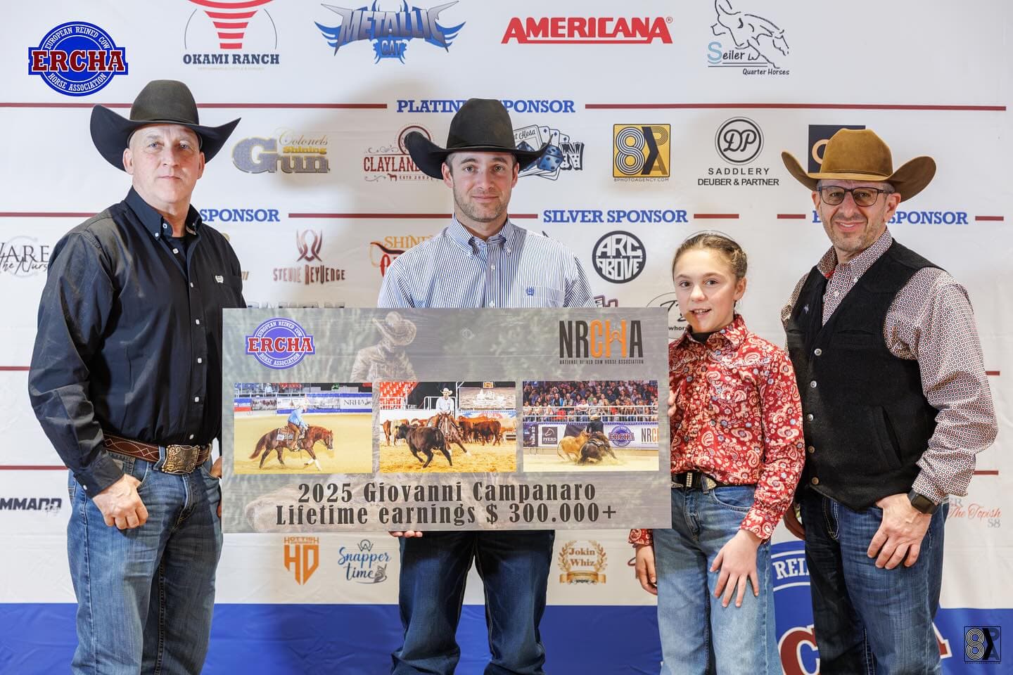 ERCHA proudly recognizes Giovanni Campanaro for achieving an exceptional career milestone, exceeding $300,000 in NRCHA e